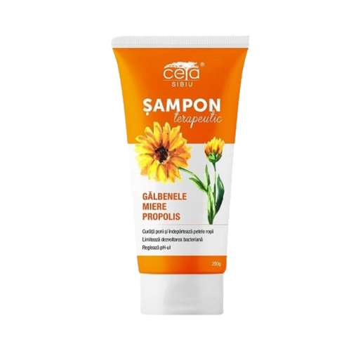 Șampon cu gălbenele, propolis, miere, bicarbonat și fosfolipide