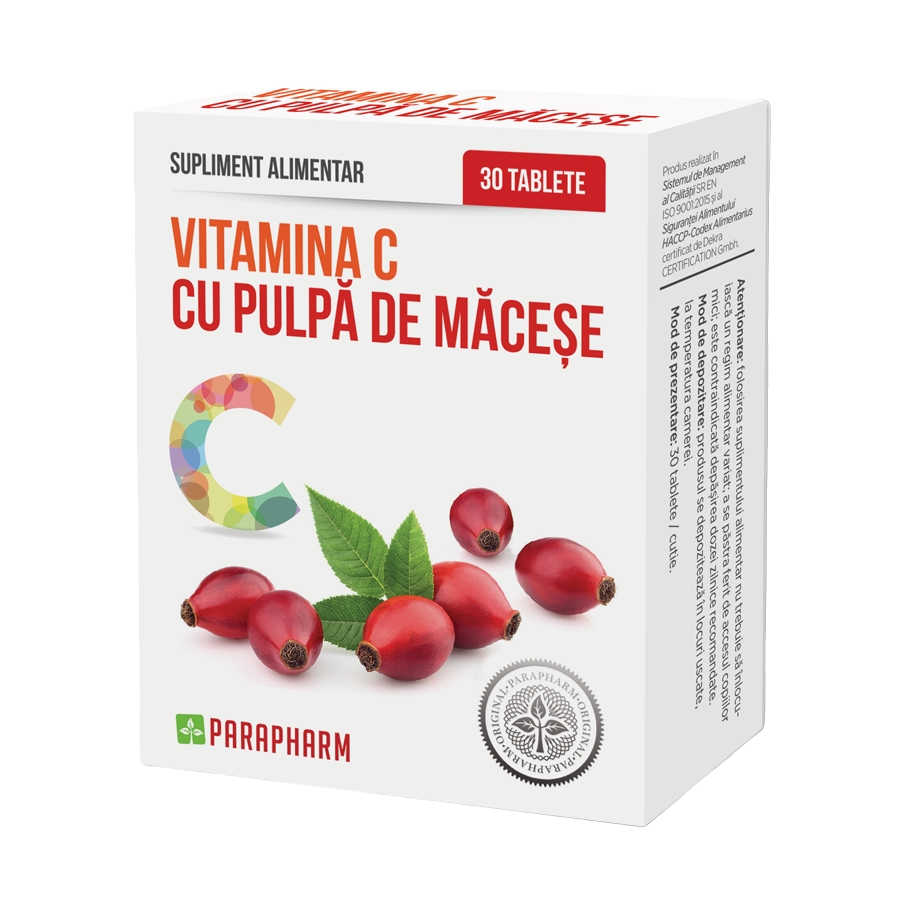 Vitamina C cu pulpă de măceșe