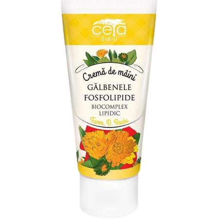 Cremă de mâini cu extract de gălbenele și fosfolipide