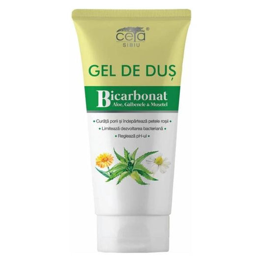 Shower gel with bicarbonate, phospholipids, aloe, calendula and chamomile extracts