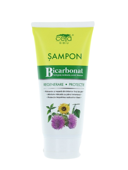 Șampon pentru regenerare și protecție cu bicarbonat, acizi grași, mesteacăn, urzică și brusture