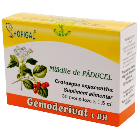 Gemoderivat din mlădițe de păducel