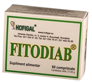 Fitotodab 60 pills by Hofigal. A dietary supplement for regulating carbohydrate and lipid metabolism, normalizing blood sugar and cholesterol levels.