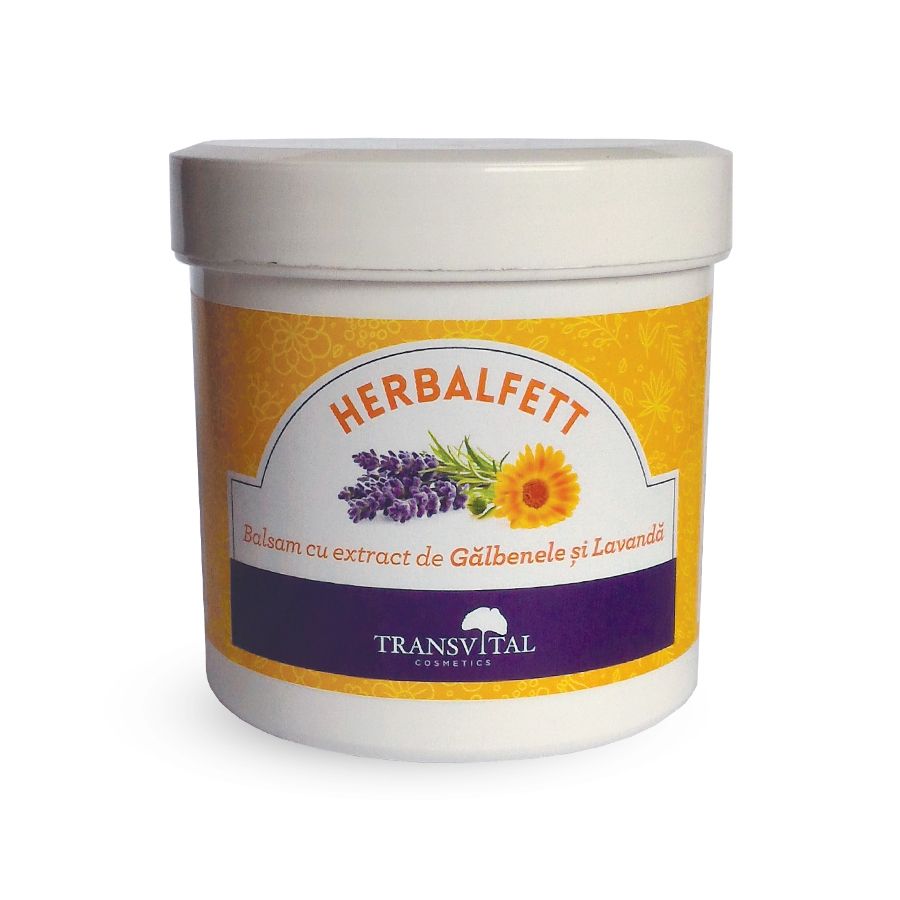Herbalfett balsam cu extract de gălbenele și lavandă